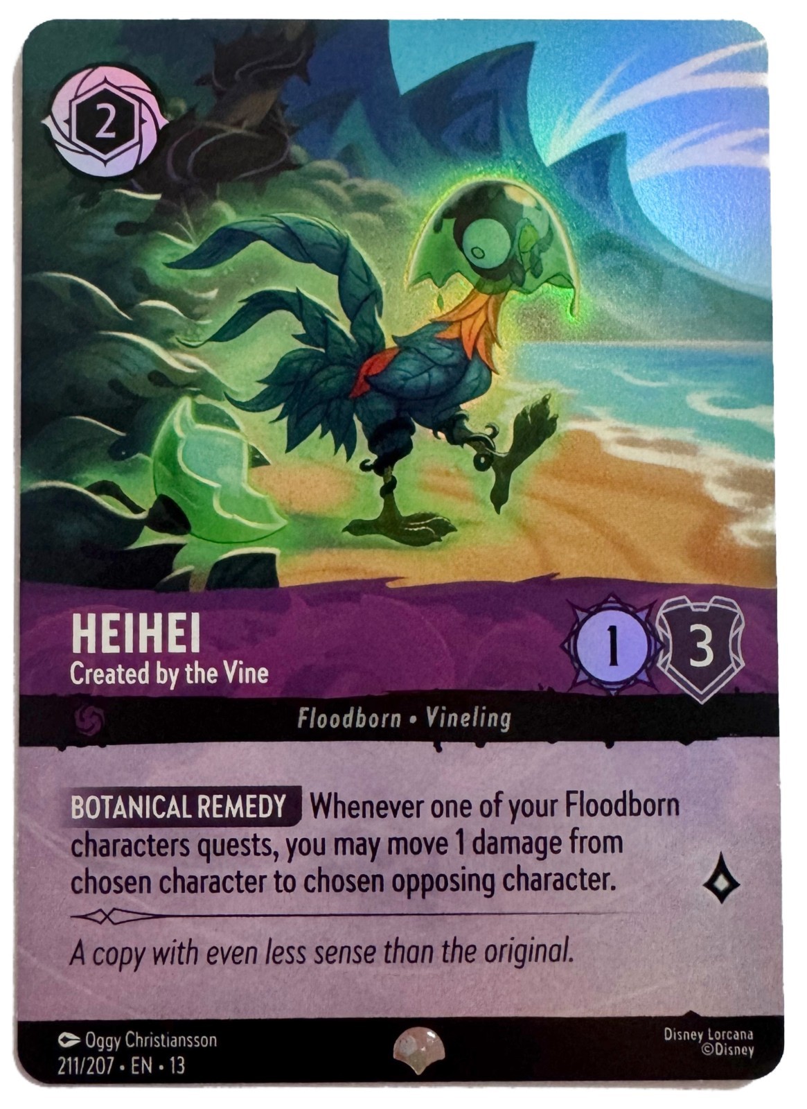hei hei lorcana card - Shimmering Skies - Heihei - Protective Rooster (Common) this character gains Evasive Disney Lorcana Trading Card Game