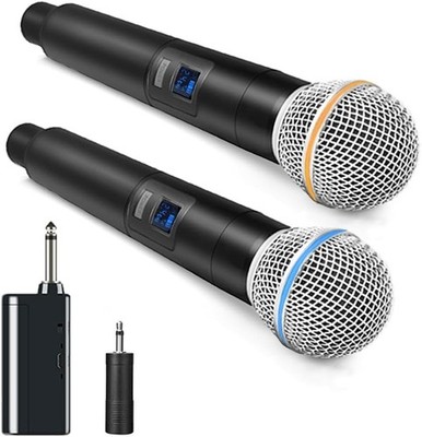 HUACAM professionelles kabelloses Handmikrofonsystem mit wiederaufladbarem