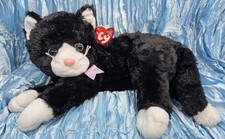 Ty Large Plush Beanie Buddy - Booties (Black Cat) NWT 2004