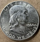 1960-D Franklin SILVER Half Dollar Brilliant AU