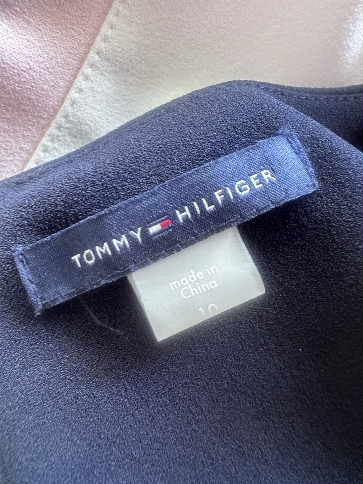 Tommy Hilfiger Navy white pink striped and Flare  Dress Sz 10 NWOT thumbnail 4