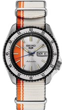 Seiko 5 Sports Orange/White Men's Watch - SRPK73