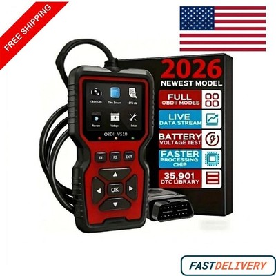 Professional OBD2 V519 Scanner - 2026 Upgraded OBDII + CAN Code Reader US
