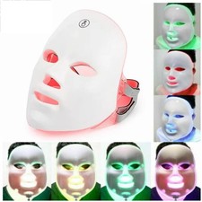 LED Face Mask 7 Color Light Therapy Skin Care Beauty Device White