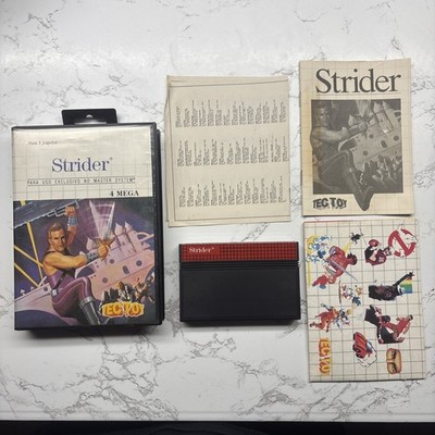 VERY RARE TEC TOY Strider Sega Master System POSTER Complete CIB Manual Box game