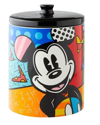 SELTEN BRANDNEU WALT DISNEY ROMERO BRITTO MICKEY MOUSE GROSSE KEKSDOSE 9,5'' BXD