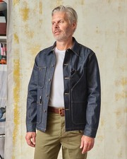 Tellason Men's Coverall Jacket 16.5oz Kaihara Selvedge Denim Made in USA