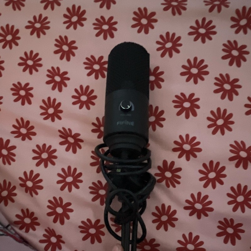 FIFINE USB Desktop Microphone, Black, Volume Control