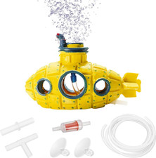 Aquarium Air Bubbler Decoration Kit, Fish Tank Air Stone Set, Realistic Submarin
