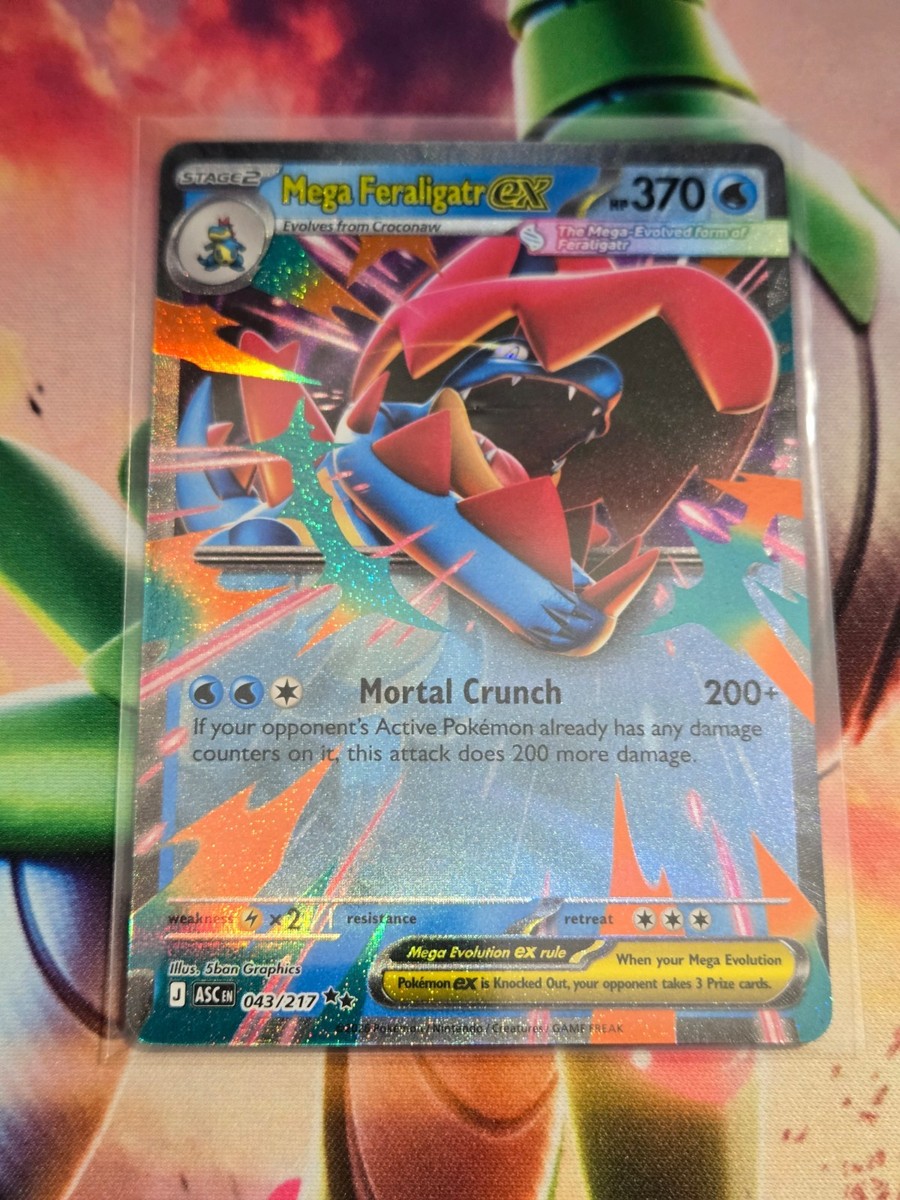 Pokémon TCG Mega Feraligatr EX Double Rare 043/217 NM | eBay