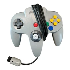 Official OEM Nintendo 64 N64 Controller Gray NUS005 With Cable Tested