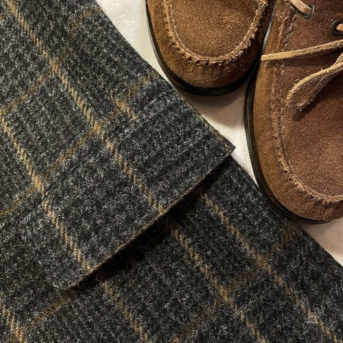 Vtg GANT Men’s 38S Gray Plaid Wool Tweed Sport Coat Elbow Patch 2 Button - Picture 2 of 15