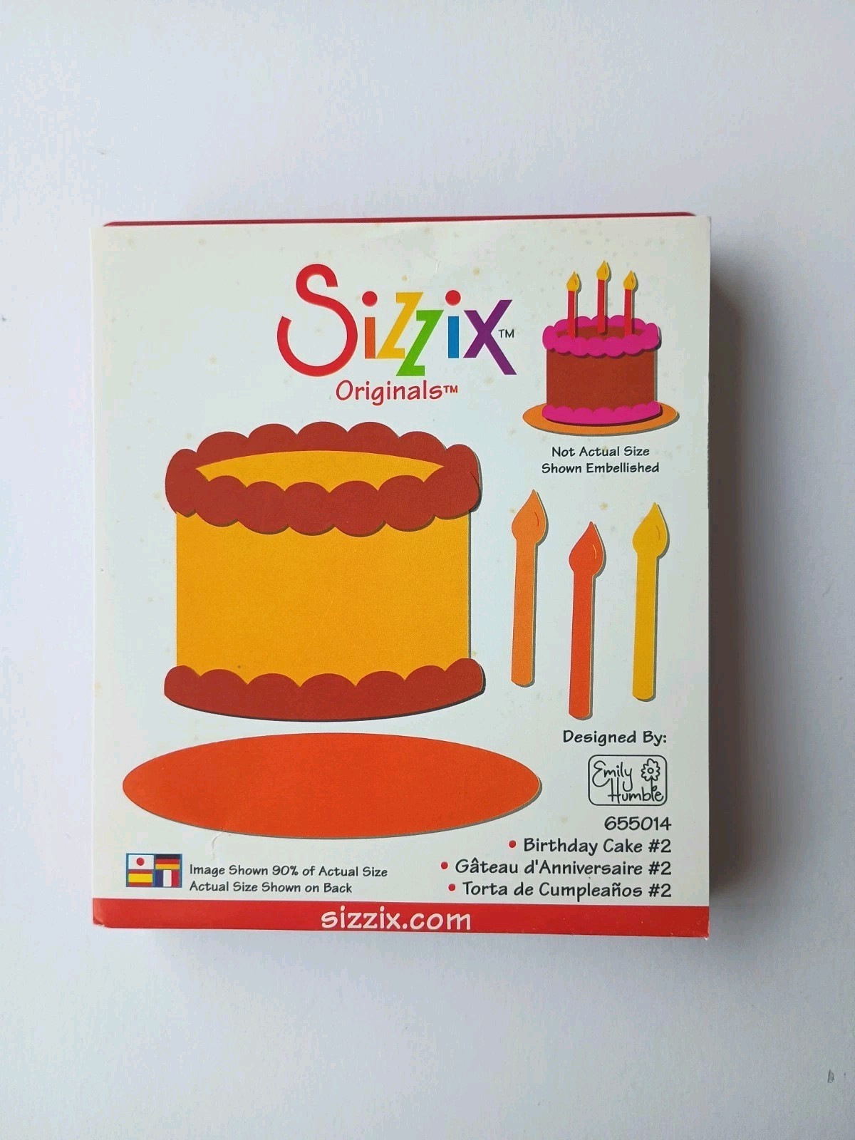 Sizzix Originals Die Birthday Cake #2 655014 Cake Candles Bigz Die Cardmaking