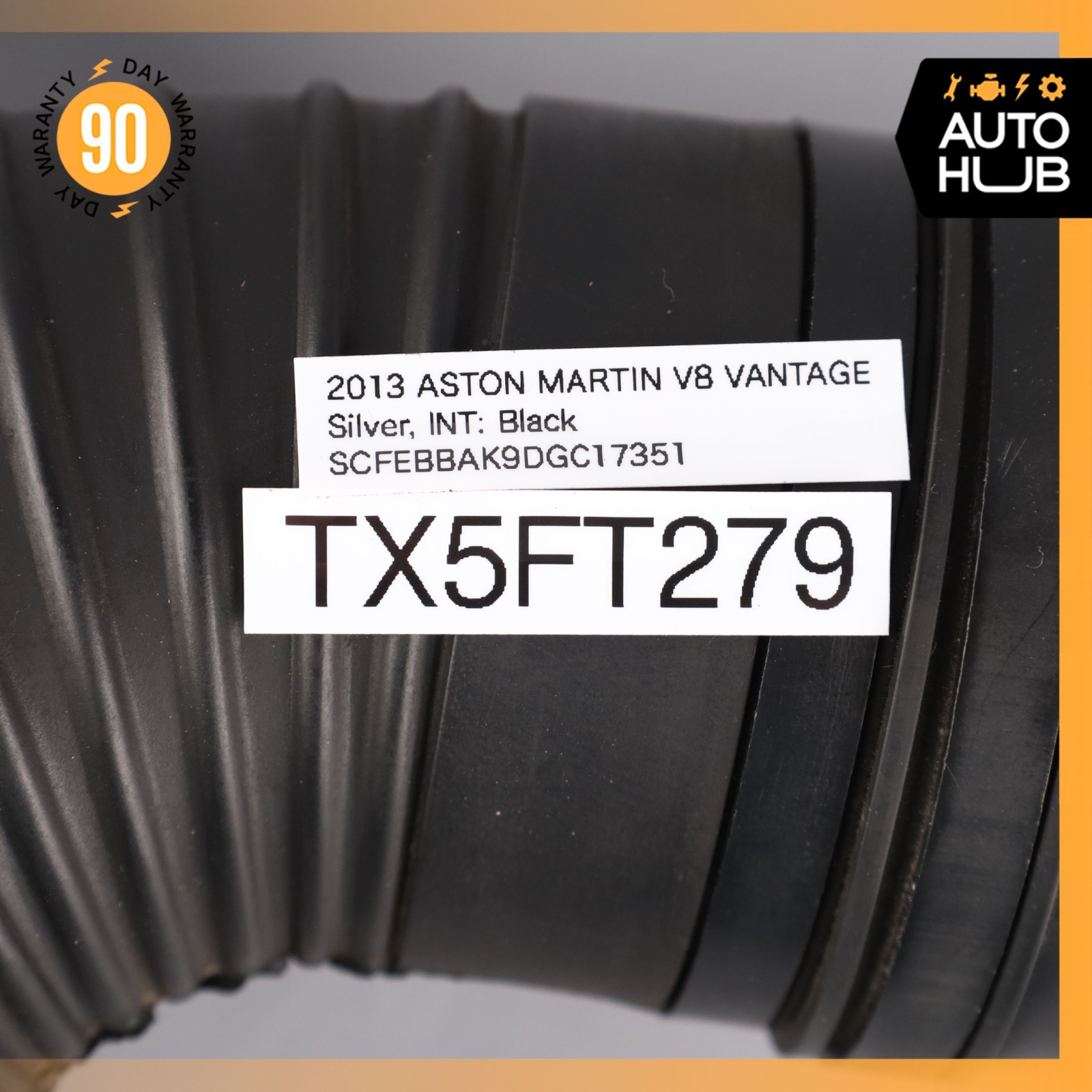 Aston Martin V8 Vantage Engine Air Intake Cleaner Hose Duct 6G339C623EA OEM 26k
