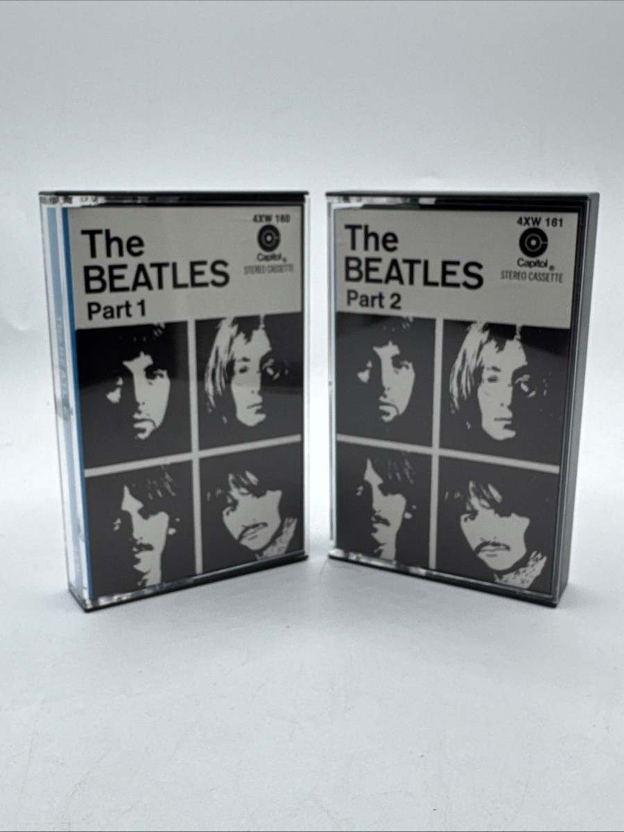 THE BEATLES White Album Part 1 and 2 CASSETTE Tape 4XW-160 4XW-161