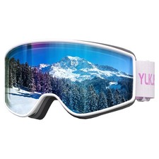 Kids Ski Goggles, Double-Layered Lenses Anti-Fog  Scratch Snow Goggles 100 ...