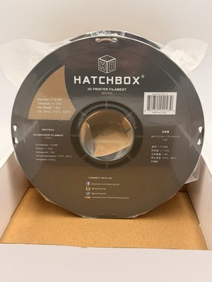 HATCHBOX Wood PLA 3D Printer Filament 1.75mm 1kg Spool Wood-Infused Brown NEW 