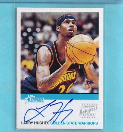 2000-01 Topps Heritage Autograph Auto  #HALH Larry Hughes "ON CARD""
