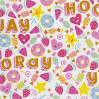 Geschenkpapier - Rolle SÜßIgkeiten Sweets Donuts 50 Cm X 5 M Neu Ovp