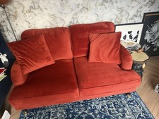 Burnt Orange Velvet 2 Seater Sofa - Payton SOF205