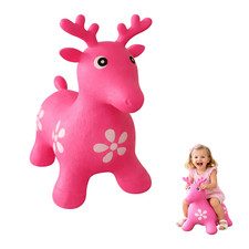 Inflatable Kids Bouncy Ride On Animal Hopper Toy - Multiple Animals  Colors