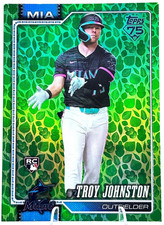 TROY JOHNSTON 217  RC 2026 TOPPS SERIES 1 GREEN FOIL EASTER EGG SP