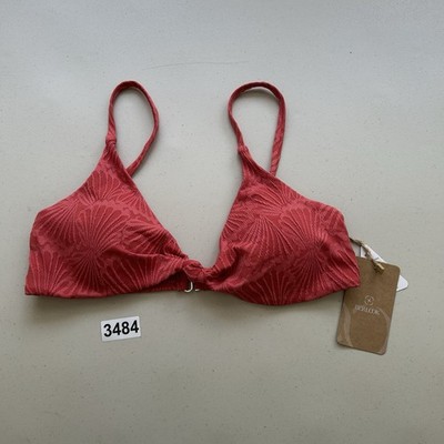 Berlook Bikini Top Red Orange Seashell Textured Small