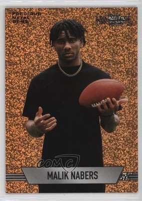 2024 Skybox Metal Universe Champions Orange FX 23/25 Malik Nabers Rookie RC 1du0