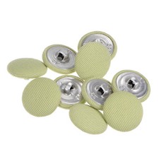 10pcs Fabric Cloth Covered Button 20mm Metal Round Sewing Buttons Light Green