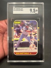 1987 Donruss Leaf #150 Don Mattingly New York Yankees SGC 9.5 Mint Low Pop