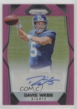 2017 Panini Prizm Rookie Auto Pink Prizm Davis Webb #RA-DW Auto 1by