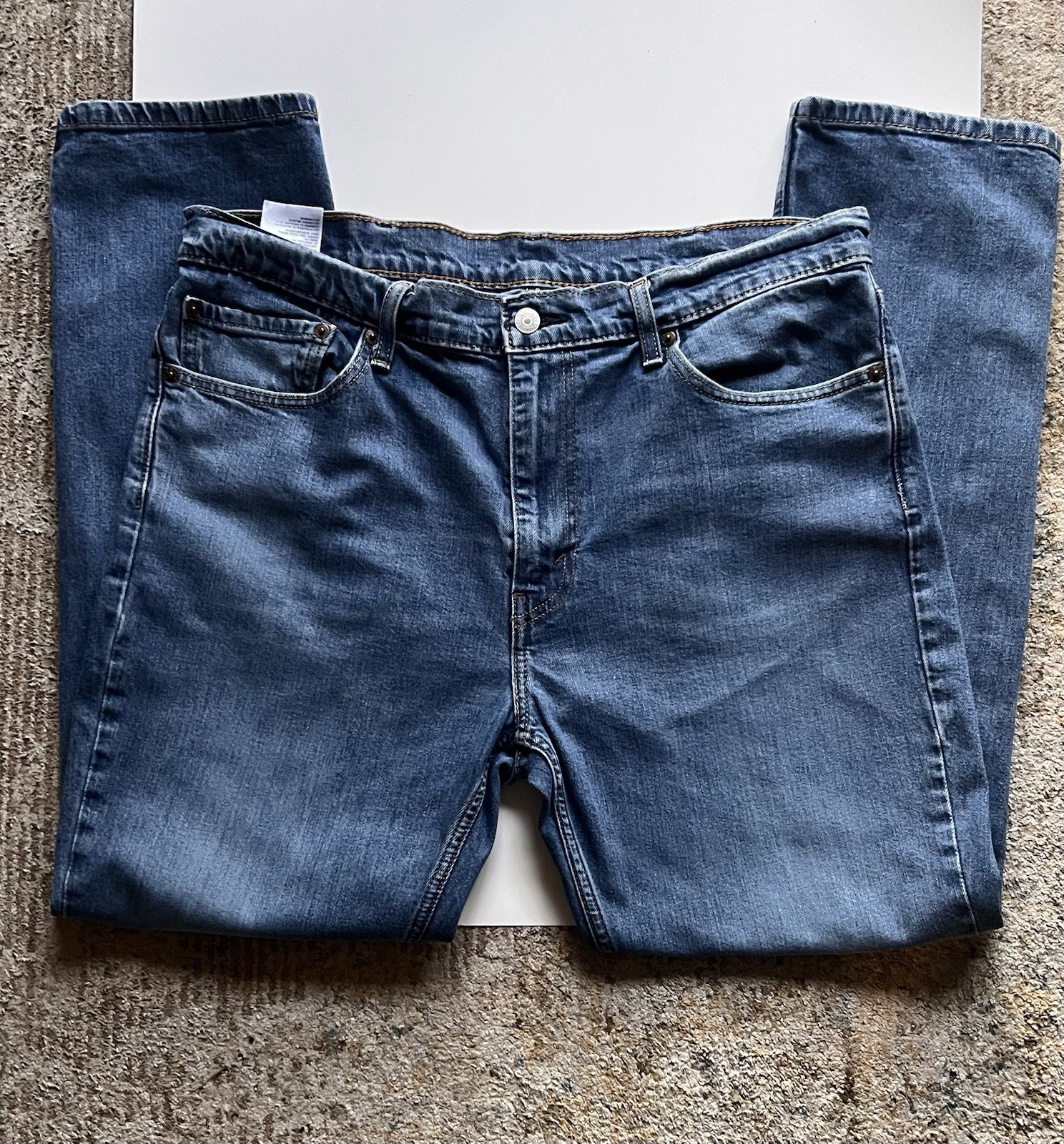 Mens 38x30 Blue Slim Fit Medium Wash American Denim Pants