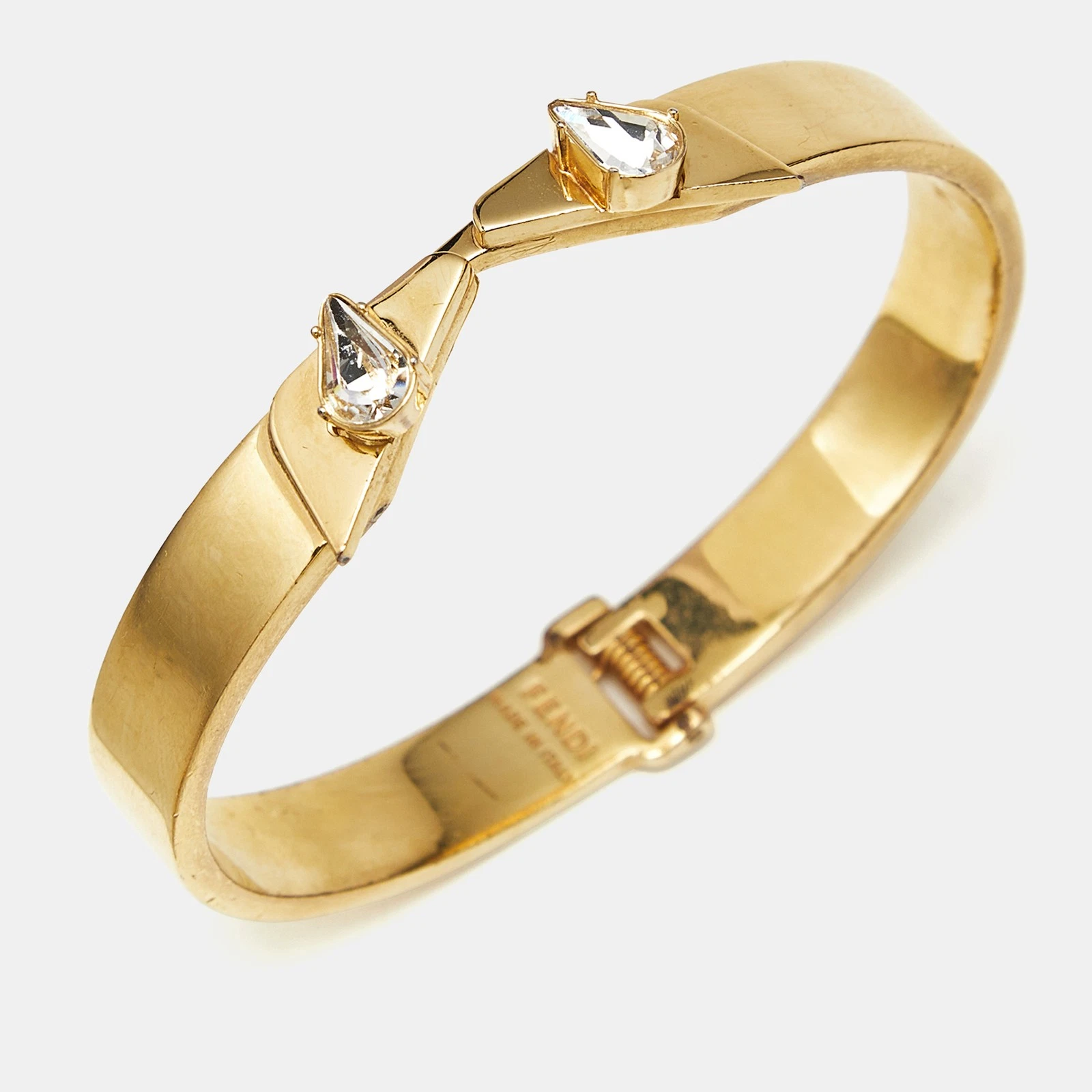 Bracciale Fendi Occhi di Mostro Cristallo Tono Oro M