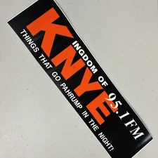 ORIGINAL Vintage Art Bell Kingdom Of Nye Bumper Sticker Paranormal Radio