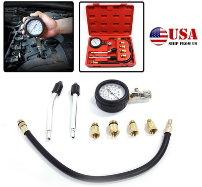 #ad #ad Car Bicycle Petrol Diesel Engine Cylinder Compression Pressure Tester Gauge Kit $26.21