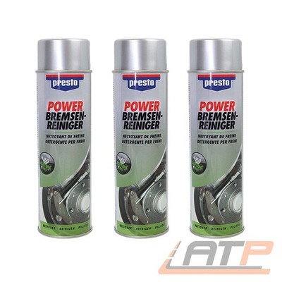3x 500ml PRESTO POWER BREMSENREINIGER REINIGUNG ENTFETTER SPRAYDOSE MOTIP DUPLI