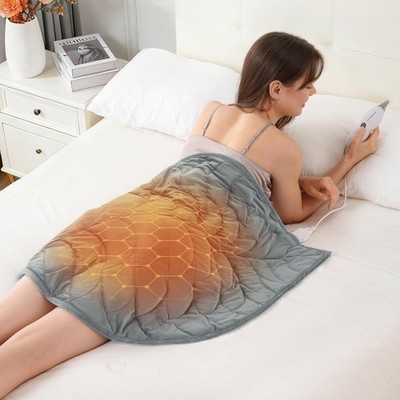 Weighted Heating Blanket 7 lbs, 26'' x 35'' Large Size Weighted Heating Pad for...