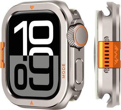 2 In-1 Metal Cover Compatible with Apple Watch Ultra 3/2/1 Case 49Mm, Rugged Bum