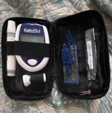 KetoBM Digital Ketone Blood Meter Kit w/ Case, Lancing Device Lancets
