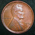 New Listing1910-P Lincoln Wheat Cent / Penny - AU - Free Shipping!