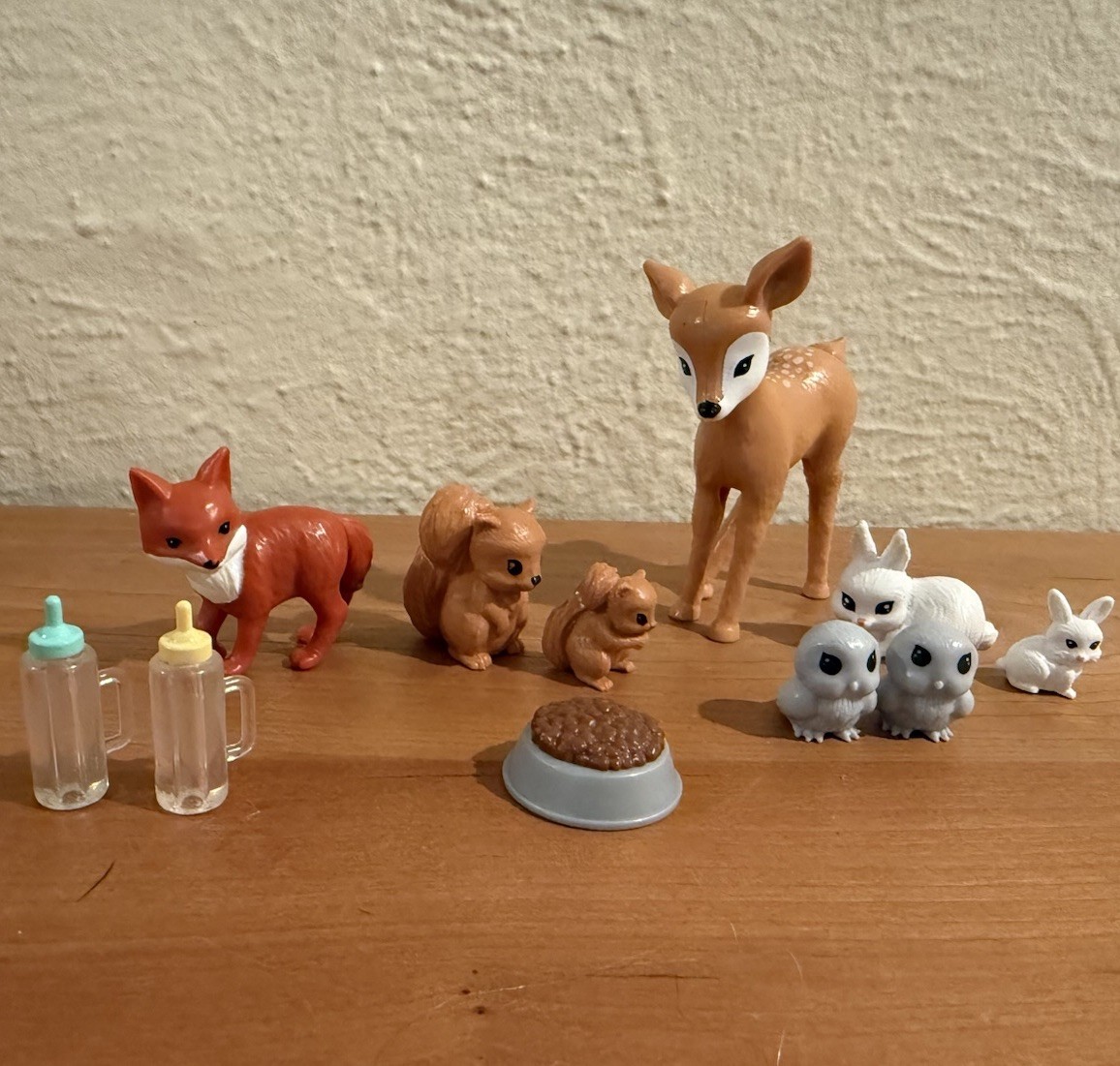 Mattel Barbie Farm Animal Rescue SQUIRREL, Rabbits, Owl, Bottles, Vet Lot