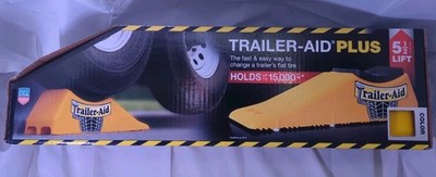 Camco RV Trailer-Aid PLUS Tire Changing Ramp Lift - 5-1/2'' Lift - 15K - YELLOW