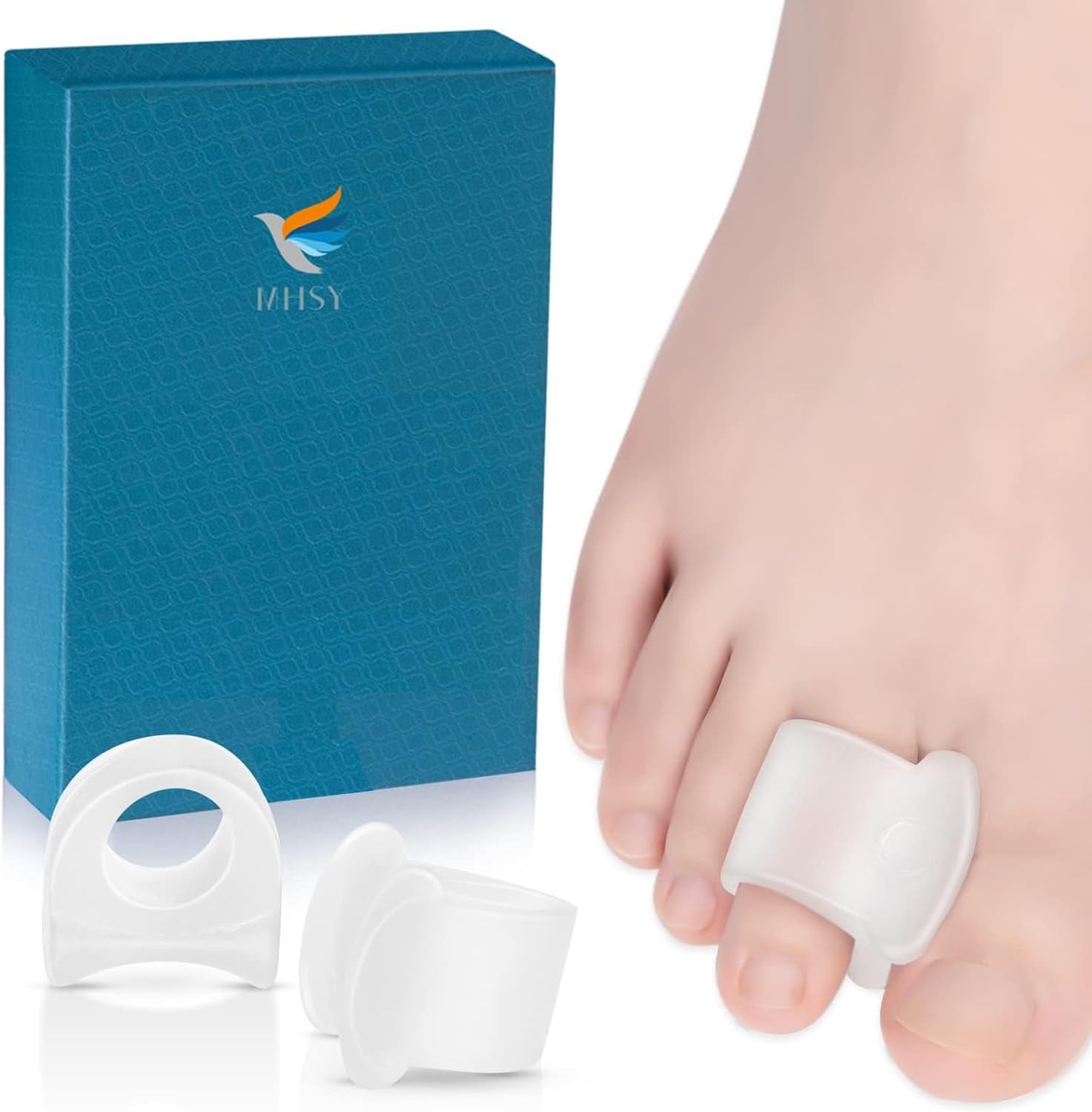 Gel Toe Separators for Overlapping Toes, 4PCS Bunion Correctors for Hallux Valg