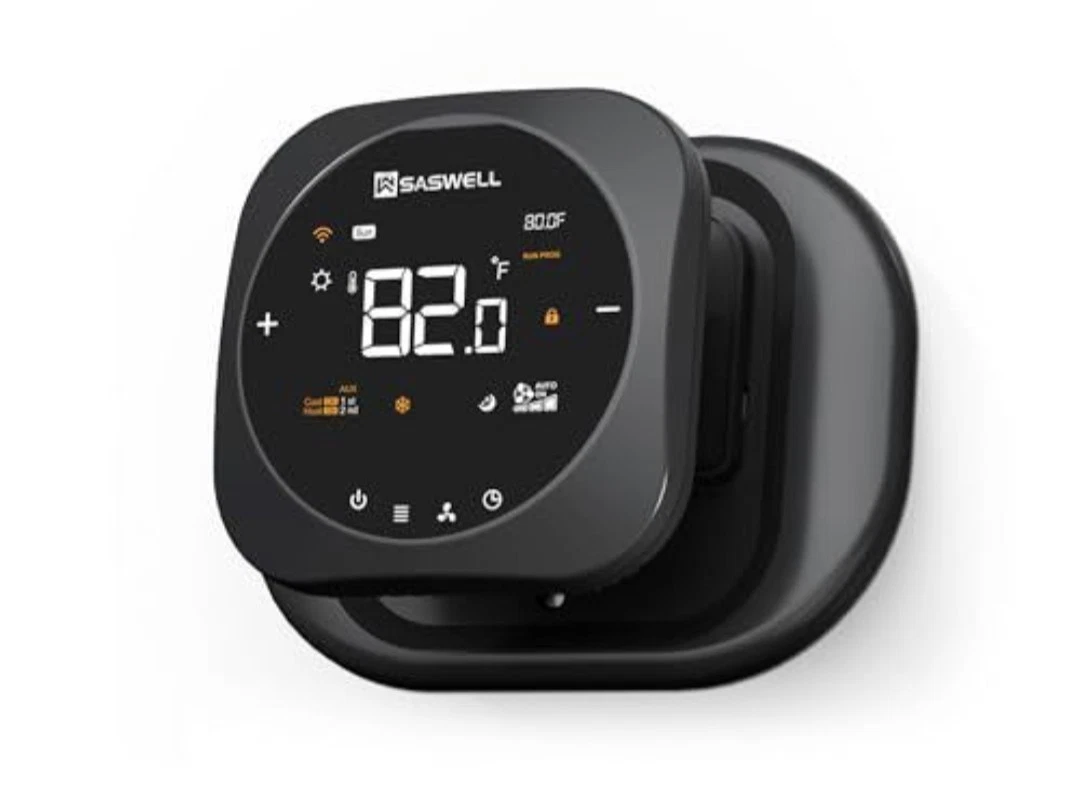 SASWELL Smart Wi-Fi Thermostat Programmable App Control for heat pump Google