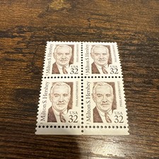 US Stamp Scott # 2933 32c Milton S. Hershey Block of 4 MNH