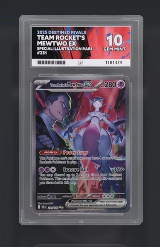 Pokémon TCG Team Rocket's Mewtwo Destined Rivals 231/182 - ACE10 GEM MINT