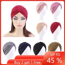 Indian Women Bonnet Hijab Hat Muslim Underscarf Head Wrap Cover Chemo Cap Turban