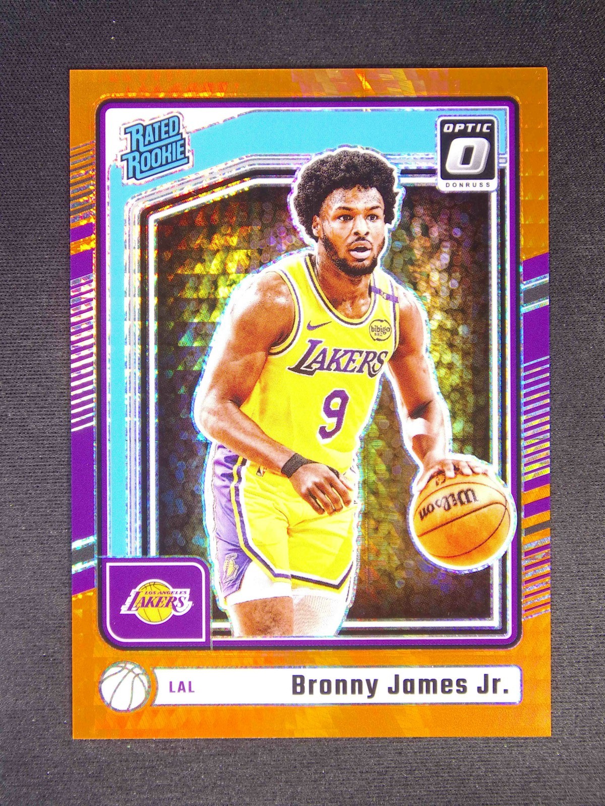 2024-25 Panini Donruss Optic Bronny James Jr. #282 RC Rated Orange Hyper /299