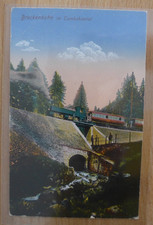 alte AK  Brockenbahn im Thumkuhlental Eisenbahn Brücken