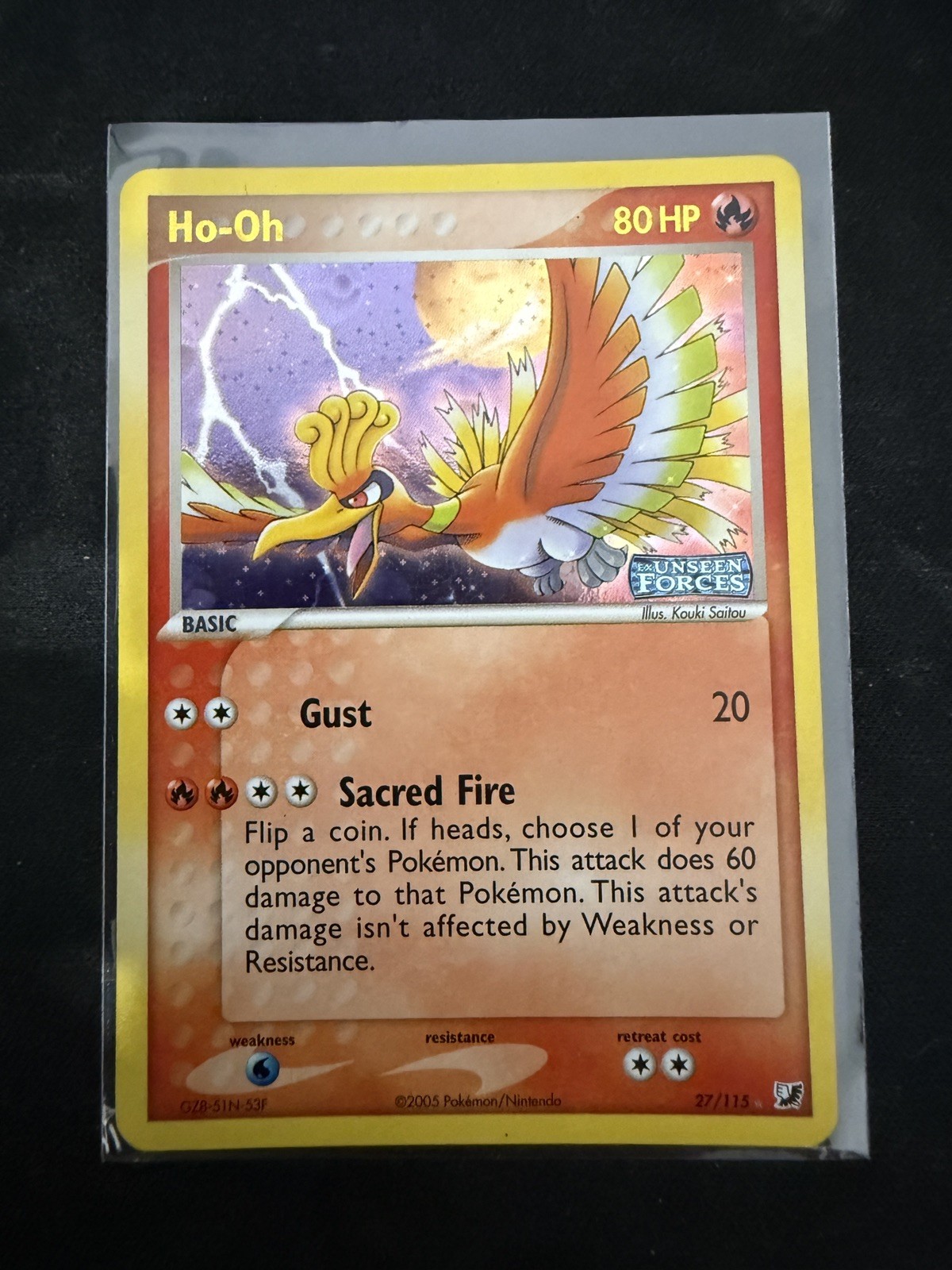 Ho-Oh 27/115 Rare Unseen Forces Stamped Pokemon Reverse Foil LP-NM 